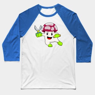 Mushroom Hairdresser Scissors Baseball T-Shirt